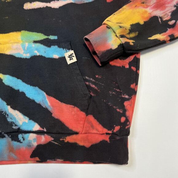 YoungLA Hoodie Mens Small Tie Dye Pullover Multicolor Streetwear Sweatshirt - Picture 2 of 8
